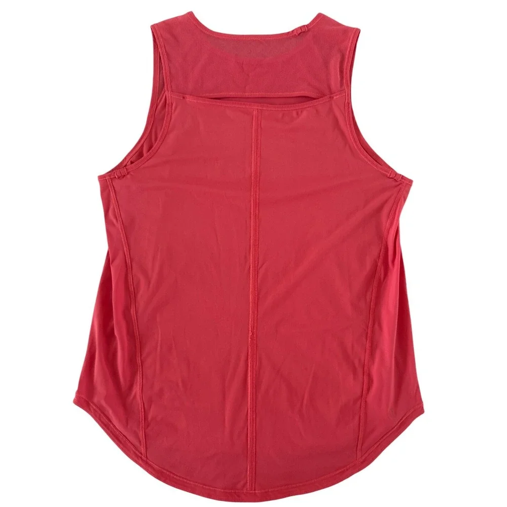 Lululemon Sculpt Tank Top Cape Red Mesh Back Size 10 Athletic Activewear Workout